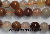 CRU654 15.5 inches 10mm round Multicolor rutilated quartz beads