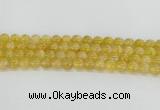 CRU660 15.5 inches 8mm round golden rutilated quartz beads