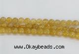 CRU661 15.5 inches 10mm round golden rutilated quartz beads