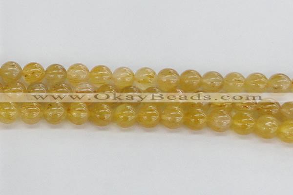 CRU661 15.5 inches 10mm round golden rutilated quartz beads