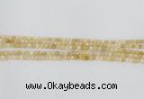 CRU665 15.5 inches 3mm faceted round golden rutilated quartz beads