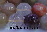 CRU755 15.5 inches 14mm round Multicolor rutilated quartz beads