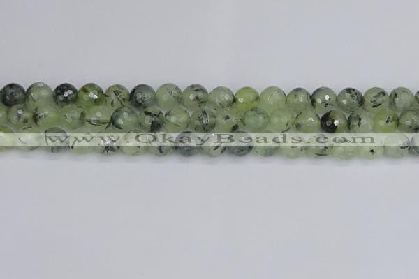 CRU803 15.5 inches 10mm faceted round prehnite gemstone beads