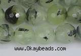 CRU804 15.5 inches 12mm faceted round prehnite gemstone beads