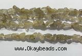 CRU929 15.5 inches 6*8mm - 10*12mm chips golden rutilated quartz beads