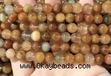 CRU948 15.5 inches 8mm round mixed rutilated quartz beads