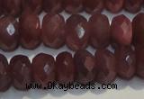 CRZ1022 15.5 inches 4*6mm faceted rondelle A+ grade ruby beads