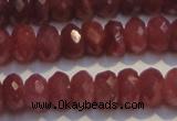 CRZ1027 15.5 inches 5*7mm faceted rondelle AA grade ruby beads