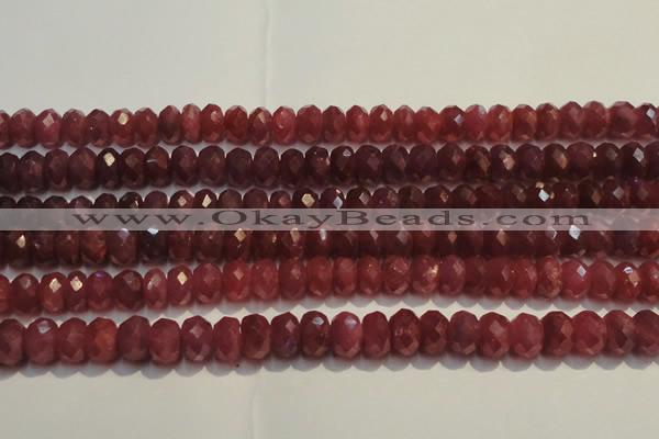 CRZ1029 15.5 inches 3*5mm faceted rondelle AAA grade ruby beads