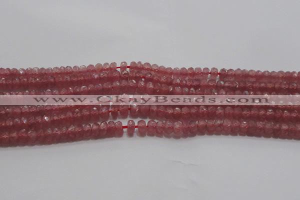 CRZ1101 15.5 inches 3*5mm faceted rondelle AAA+ grade ruby beads