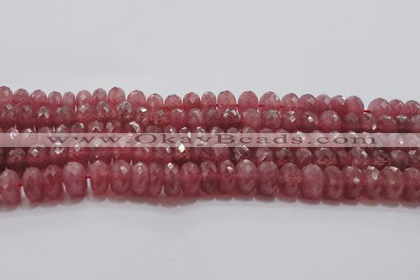 CRZ1104 15.5 inches 5*8mm faceted rondelle AAA+ grade ruby beads