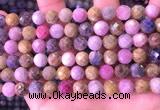 CRZ1143 15.5 inches 8mm faceted round ruby sapphire beads