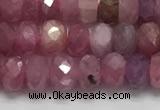 CRZ1150 15.5 inches 3*5mm faceted rondelle natural ruby beads