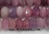 CRZ1151 15.5 inches 3.5*5.5mm faceted rondelle natural ruby beads