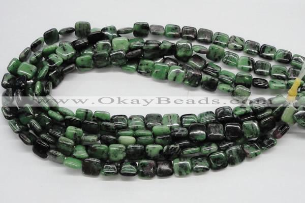 CRZ14 15.5 inches 12*12mm square ruby zoisite gemstone beads wholesale