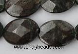 CRZ227 15.5 inches 18*25mm faceted oval ruby zoisite gemstone beads