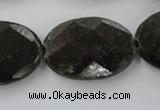 CRZ228 15.5 inches 20*30mm faceted oval ruby zoisite gemstone beads