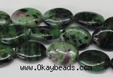 CRZ32 15.5 inches 13*18mm oval ruby zoisite gemstone beads