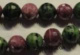 CRZ357 15.5 inches 13mm faceted round natural ruby zoisite beads