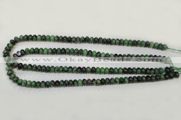 CRZ460 15.5 inches 5*8mm rondelle ruby zoisite gemstone beads