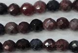 CRZ511 15.5 inches 6mm faceted round natural ruby sapphire beads