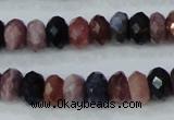 CRZ522 15.5 inches 4*6mm faceted rondelle natural ruby sapphire beads