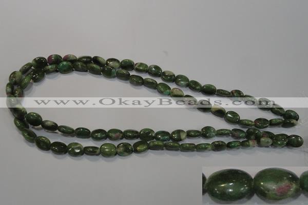 CRZ611 15.5 inches 8*10mm oval New ruby zoisite gemstone beads