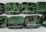 CRZ68 15.5 inches 15*20mm rectangle ruby zoisite gemstone beads