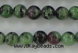 CRZ721 15.5 inches 6mm round ruby zoisite gemstone beads