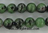 CRZ722 15.5 inches 8mm round ruby zoisite gemstone beads