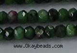 CRZ753 15.5 inches 4*6mm faceted rondelle ruby zoisite beads