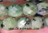 CRZ785 15.5 inches 6*6mm faceted drum ruby zoisite beads