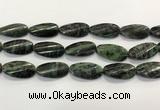 CRZ797 15.5 inches 15*30mm twisted oval ruby zoisite gemstone beads