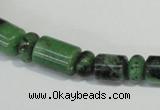 CRZ83 2*4mm – 6*10mm rondelle & 4*6mm – 10*11mm tube ruby zoisite beads