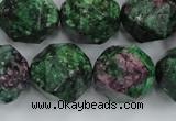 CRZ907 15.5 inches 18mm faceted nuggets Chinese ruby zoisite beads