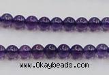 CSA03 15.5 inches 6mm round synthetic amethyst beads wholesale