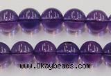 CSA06 15.5 inches 12mm round synthetic amethyst beads wholesale