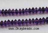 CSA07 15.5 inches 4*8mm rondelle synthetic amethyst beads wholesale