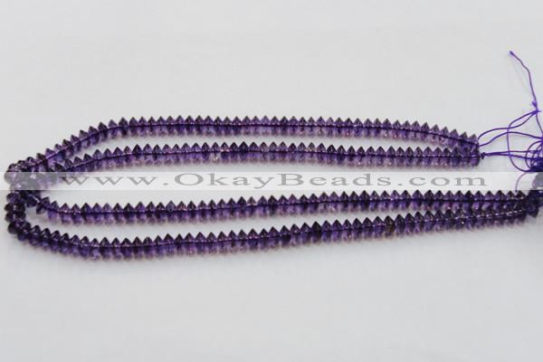 CSA07 15.5 inches 4*8mm rondelle synthetic amethyst beads wholesale