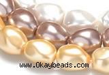 CSB04 16 inches 16*20mm nugget shell pearl beads Wholesale