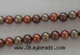 CSB1018 15.5 inches 6mm round mixed color shell pearl beads