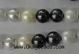 CSB1056 15.5 inches 10mm round mixed color shell pearl beads