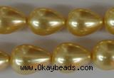 CSB113 15.5 inches 15*19mm teardrop shell pearl beads wholesale