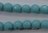 CSB1176 15.5 inches 12mm faceted round shell pearl beads