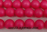 CSB1300 15.5 inches 4mm matte round shell pearl beads wholesale