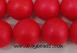 CSB1309 15.5 inches 12mm matte round shell pearl beads wholesale