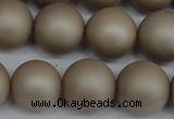 CSB1323 15.5 inches 10mm matte round shell pearl beads wholesale