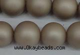 CSB1324 15.5 inches 12mm matte round shell pearl beads wholesale