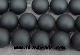 CSB1325 15.5 inches 4mm matte round shell pearl beads wholesale