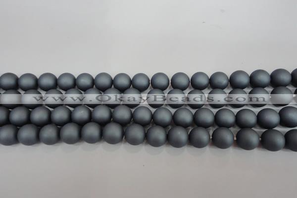 CSB1326 15.5 inches 6mm matte round shell pearl beads wholesale